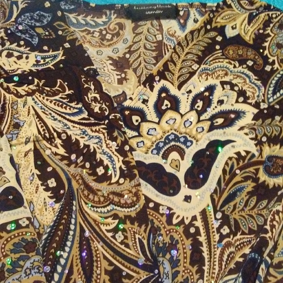 Beautiful sequian blouse by Brittany Black size 3x - Picture 2 of 2